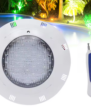 RGB LED Onderwater Zwembadlamp – 29,5 cm, 7 Kleuren & 11 Lichtmodi, IP68 Waterdicht, Inclusief Afstandsbediening
