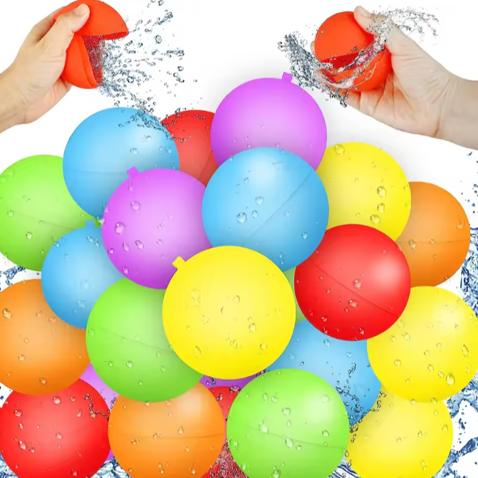 Set van 12/24 Herbruikbare Waterballonnen – Zelfsluitend, Snelvullend & Milieuvriendelijk Waterspeelgoed