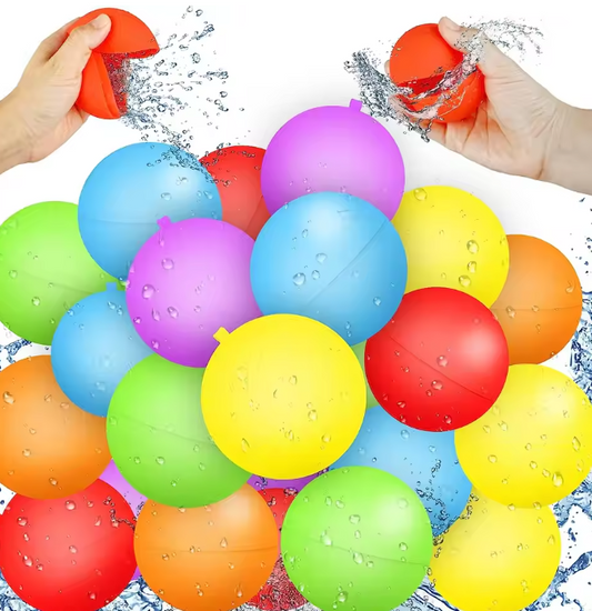Set van 12/24 Herbruikbare Waterballonnen – Zelfsluitend, Snelvullend & Milieuvriendelijk Waterspeelgoed