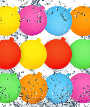 Set van 12/24 Herbruikbare Waterballonnen – Zelfsluitend, Snelvullend & Milieuvriendelijk Waterspeelgoed