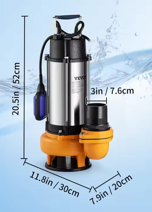Dompelpomp voor Waterafvoer – 550W tot 2200W, Geschikt voor Zwembaden, Kelders en Bubbelbaden