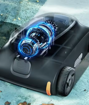 Draadloze Robot Zwembadreiniger – Oplaadbare Zwembadstofzuiger met 7800 mAh Batterij & 2L Filtermand, Zelfparkerend
