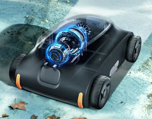 Draadloze Robot Zwembadreiniger – Oplaadbare Zwembadstofzuiger met 7800 mAh Batterij & 2L Filtermand, Zelfparkerend