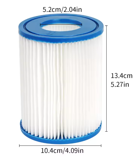 Zwembadfilterpatroon Maat VI – Vervangend Filter voor Spa en Zwembadpompen