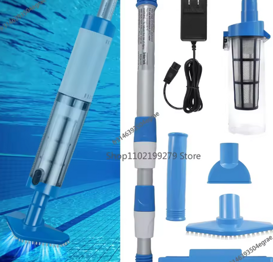 Draadloze Oplaadbare Zwembadstofzuiger – Handheld Zwembadreiniger met Aluminium Handvat, Voor Zwembad, Spa & Hot Tub