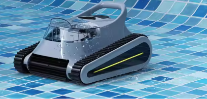 Draadloze Robot Zwembadreiniger – 45.000 Pa Zuigkracht, 180 W Motor, Wandklimmen & Automatische Routeplanning, Geschikt voor Zwembaden tot 200 m²
