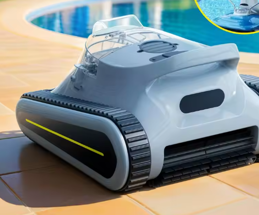 Draadloze Robot Zwembadreiniger – 45.000 Pa Zuigkracht, 180 W Motor, Wandklimmen & Automatische Routeplanning, Geschikt voor Zwembaden tot 200 m²