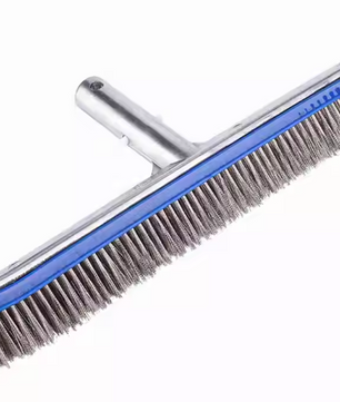 Zwembad Stalen Borstel 44 cm – Voor Wanden, Bodem en Hoeken, Aluminium Frame & Roestvrijstalen Borstels, Duurzaam en Efficiënt