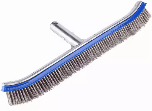 Zwembad Stalen Borstel 44 cm – Voor Wanden, Bodem en Hoeken, Aluminium Frame & Roestvrijstalen Borstels, Duurzaam en Efficiënt