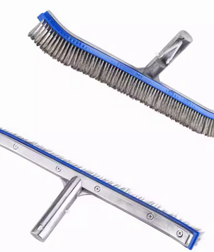 Zwembad Stalen Borstel 44 cm – Voor Wanden, Bodem en Hoeken, Aluminium Frame & Roestvrijstalen Borstels, Duurzaam en Efficiënt