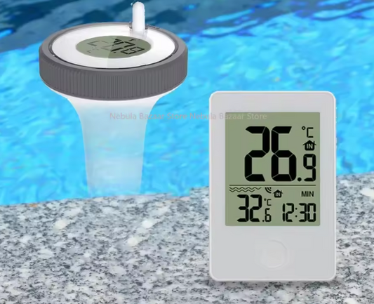 Digitale Zwembadthermometer – Draadloze Thermometer met Binnenhost & Buitensensor, Voor Zwembad, Spa en Aquarium