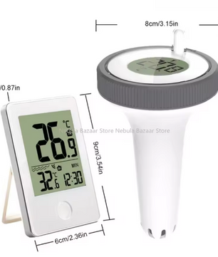 Digitale Zwembadthermometer – Draadloze Thermometer met Binnenhost & Buitensensor, Voor Zwembad, Spa en Aquarium