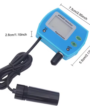 2-in-1 Waterkwaliteit Tester – pH & EC Monitor voor Drinkwater, Zwembad en Aquarium