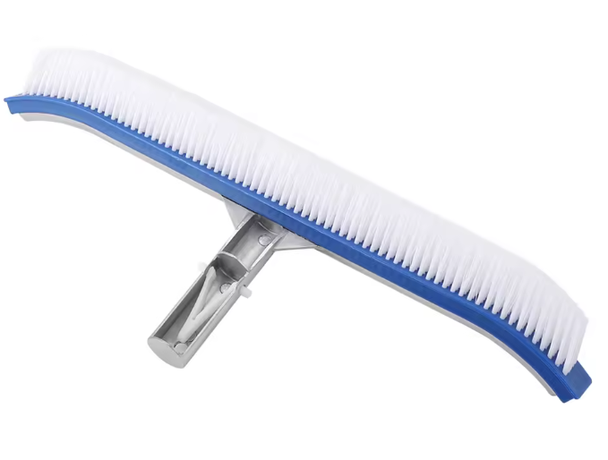 Zwembadborstel 43,5 cm – Aluminium Handvat & Hoge Dichtheid Borstelharen, Voor Zwembaden, Spa & Vijvers