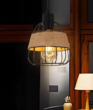 Vintage Lantaarn Hanglamp – Industriële Metalen Plafondlamp