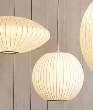 Moderne Zijden Hanglamp – Creatieve Plafondlamp voor Woonkamer & Eetkamer