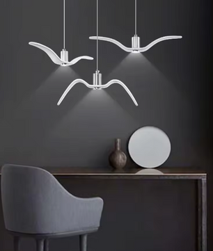 Scandinavische LED Hanglamp – Moderne Keramische Plafondlamp met Warm Licht