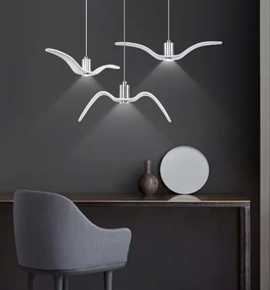 Scandinavische LED Hanglamp – Moderne Keramische Plafondlamp met Warm Licht
