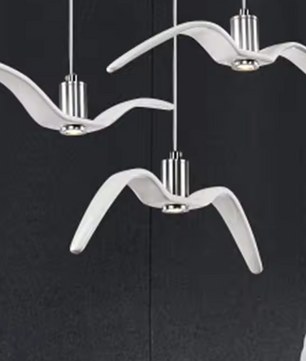 Scandinavische LED Hanglamp – Moderne Keramische Plafondlamp met Warm Licht