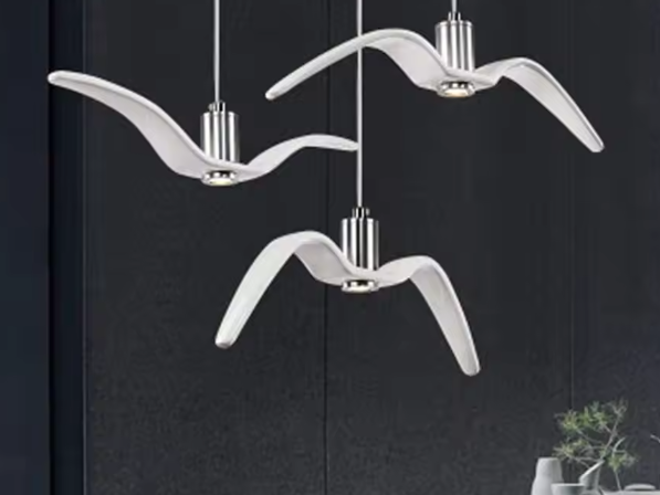 Scandinavische LED Hanglamp – Moderne Keramische Plafondlamp met Warm Licht