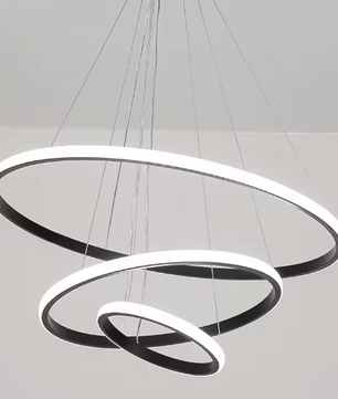 3-Ring Moderne Hanglamp – Dimbare Ronde Luxe Plafondlamp