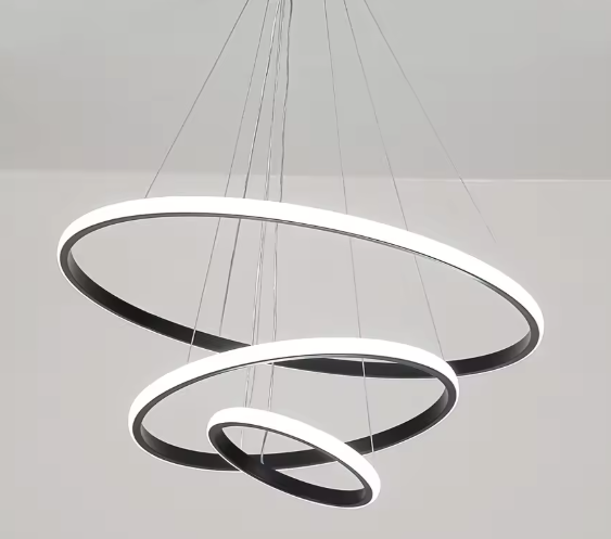 3-Ring Moderne Hanglamp – Dimbare Ronde Luxe Plafondlamp