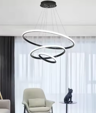 3-Ring Moderne Hanglamp – Dimbare Ronde Luxe Plafondlamp