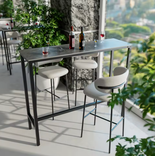 Luxe marmeren bartafel 120×40cm – hoog en modern design