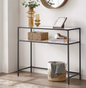 Luxe Consoletafel met Glas – Minimalistisch & Modern, 100×35×80 cm