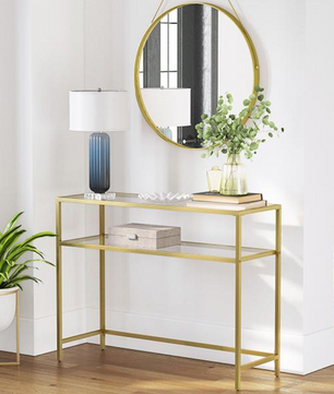 Luxe Consoletafel met Glas – Minimalistisch & Modern, 100×35×80 cm
