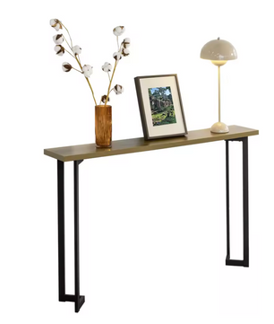 Industriële Consoletafel – Landelijk Design met Metalen Frame, 120x20cm