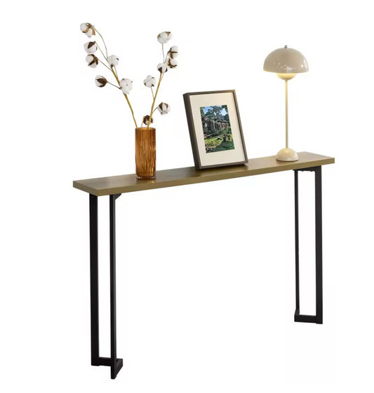 Industriële Consoletafel – Landelijk Design met Metalen Frame, 120x20cm