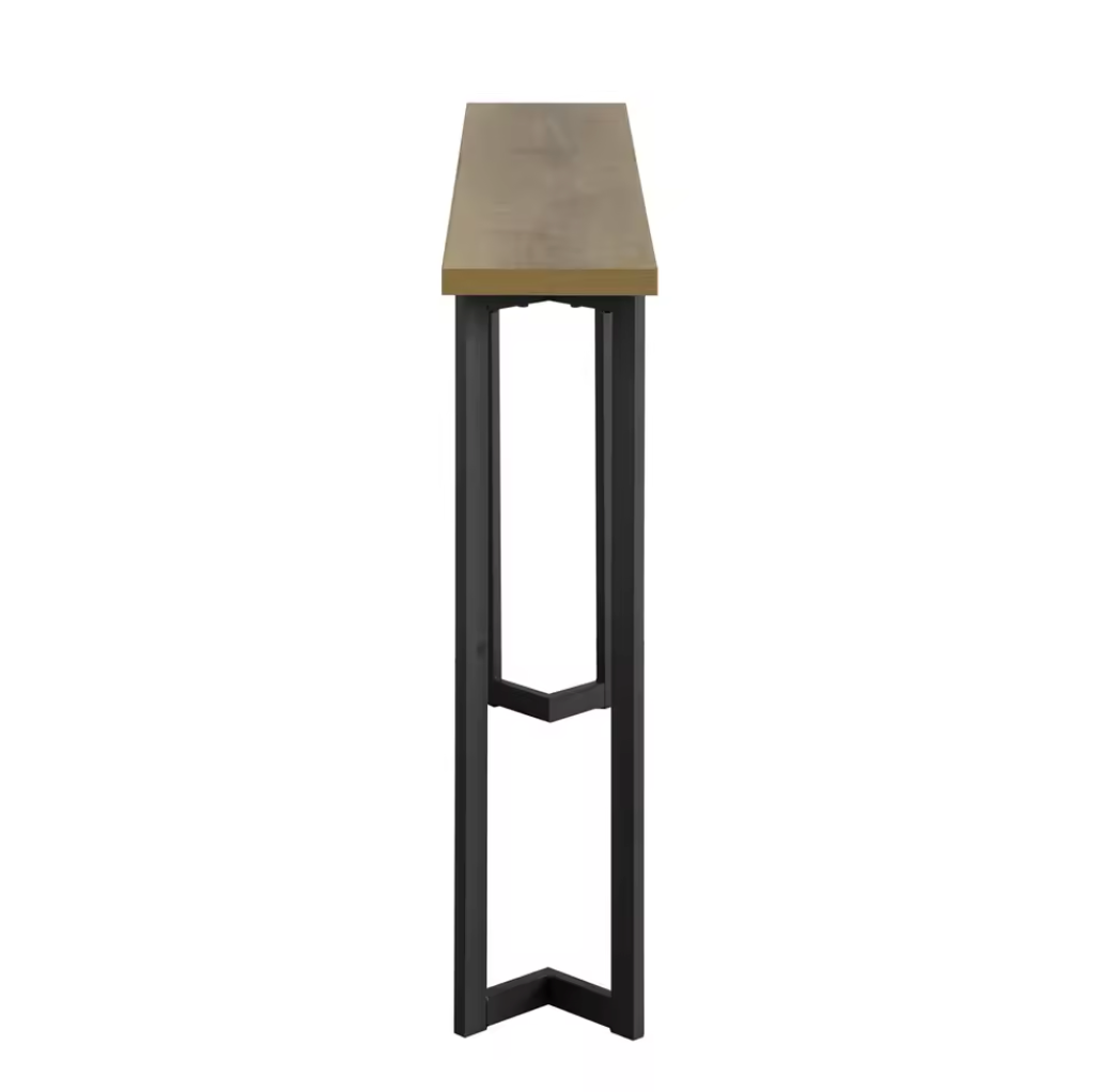 Industriële Consoletafel – Landelijk Design met Metalen Frame, 120x20cm