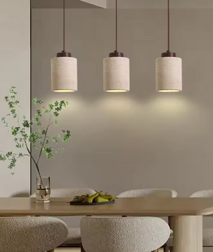 Retro LED Hanglamp – Grotsteen Design Kroonluchter voor Slaapkamer, Nachtkastje & Restaurant