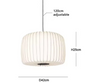 Moderne Japanse Wabi Sabi Kroonluchter – Zijden Hanglamp met E27 Fitting