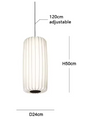 Moderne Japanse Wabi Sabi Kroonluchter – Zijden Hanglamp met E27 Fitting