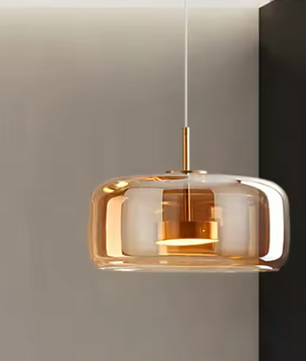 Moderne Glazen Hanglamp – LED Plafondlamp met Verstelbare Hoogte