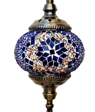 Turkse Marokkaanse Mozaïek Hanglamp – Handgemaakte Glazen Bol & Mediterrane Stijl