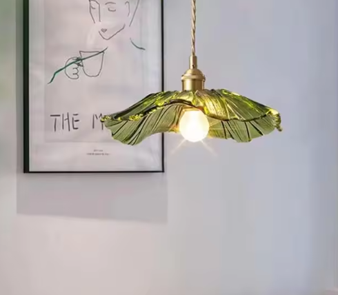 Vintage Glazen Bloem Hanglamp – Sfeervolle Retro Plafondlamp
