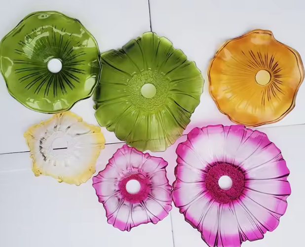 Vintage Glazen Bloem Hanglamp – Sfeervolle Retro Plafondlamp