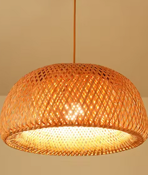 Handgemaakte Bamboe Hanglamp – Chinese Gevlochten Plafondlamp, Natuurlijk en Sfeervol