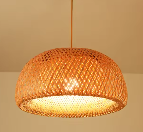 Handgemaakte Bamboe Hanglamp – Chinese Gevlochten Plafondlamp, Natuurlijk en Sfeervol