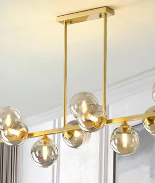 Moderne LED Hanglamp – Glas & Metaal Kroonluchter voor Woonkamer & Eetkamer