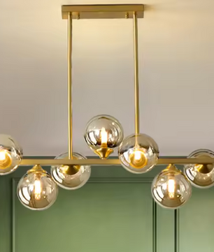 Moderne LED Hanglamp – Glas & Metaal Kroonluchter voor Woonkamer & Eetkamer