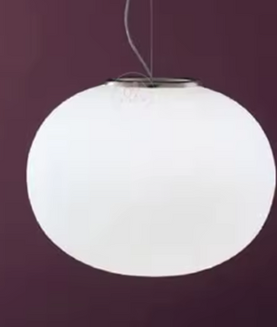 Witte Glazen Bol Hanglamp – Moderne LED Plafondlamp voor Woonkamer, Eetkamer & Slaapkamer
