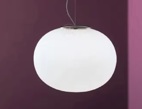 Witte Glazen Bol Hanglamp – Moderne LED Plafondlamp voor Woonkamer, Eetkamer & Slaapkamer