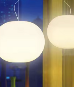 Witte Glazen Bol Hanglamp – Moderne LED Plafondlamp voor Woonkamer, Eetkamer & Slaapkamer