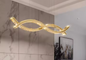 Luxe Kristallen LED Hanglamp – Dimbare Wave Kroonluchter met Afstandsbediening