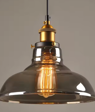 Vintage Glazen Hanglamp – Loft Design Plafondlamp voor Woonkamer & Eetkamer