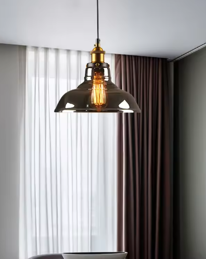 Vintage Glazen Hanglamp – Loft Design Plafondlamp voor Woonkamer & Eetkamer